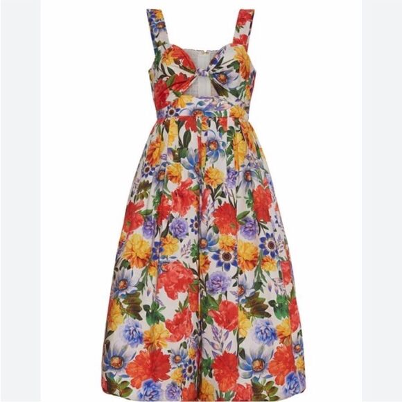 NWT Cara Cara Laurel Dress Egret Blossoms-L15 - Picture 3 of 12